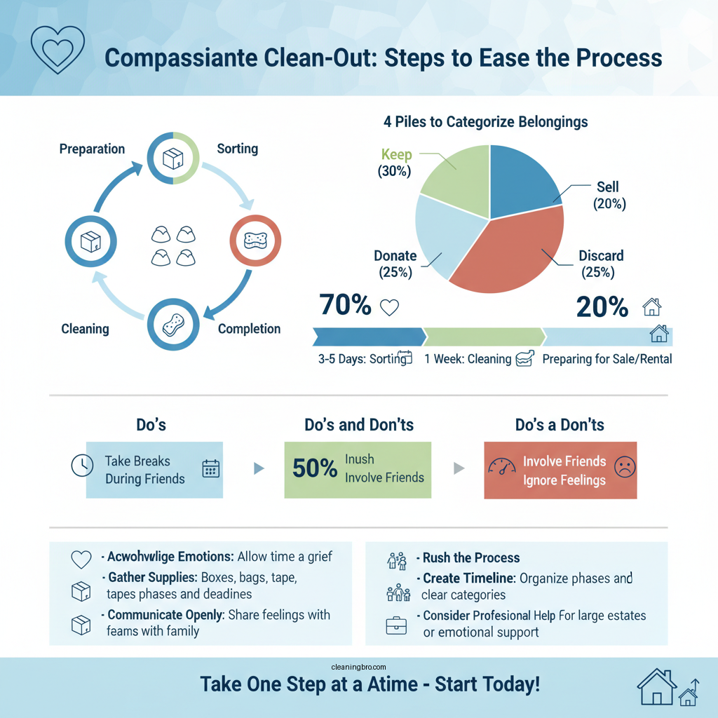 how to clean out a house after someone dies - Data Infographic and Statistics
