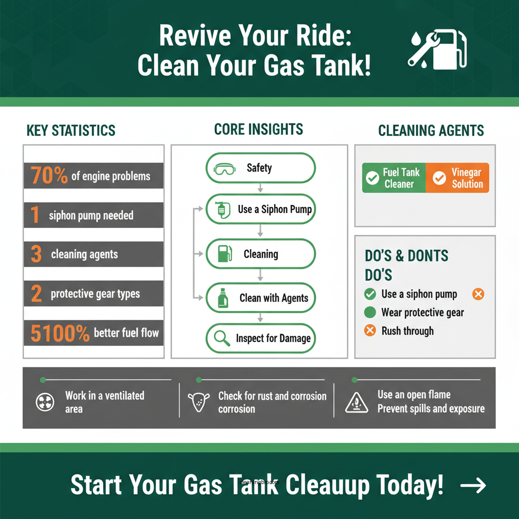 how to clean out an old gas tank - Data Infographic and Statistics