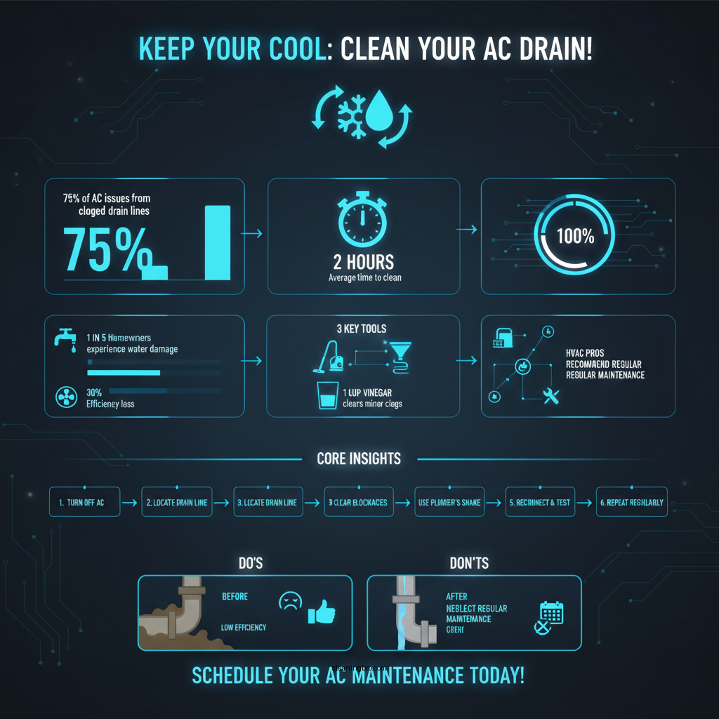 how to clean out the ac drain line - Data Infographic and Statistics