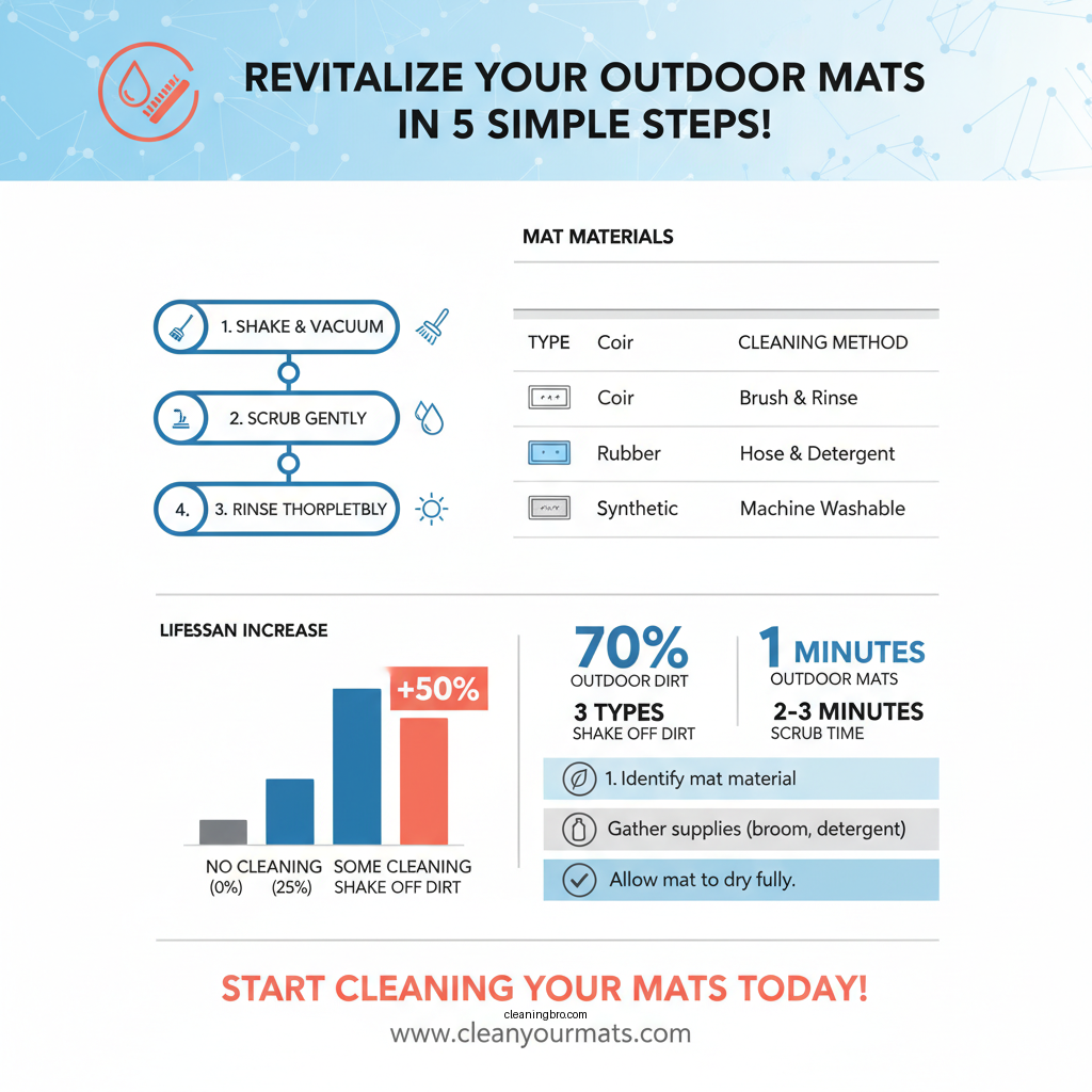 how to clean outdoor mat - Data Infographic and Statistics