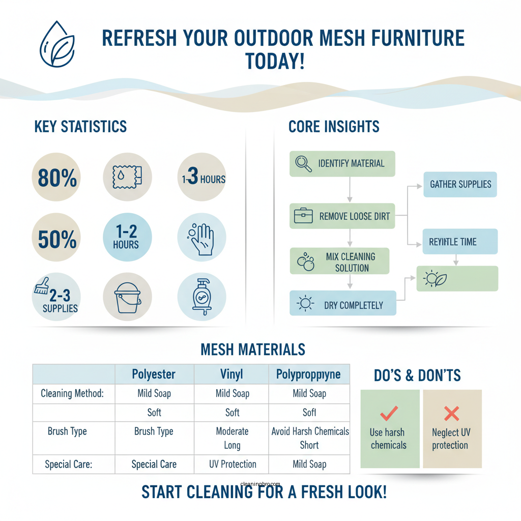 how to clean outdoor mesh furniture - Data Infographic and Statistics