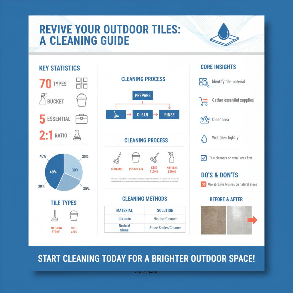 how to clean outdoor tiles - Data Infographic and Statistics