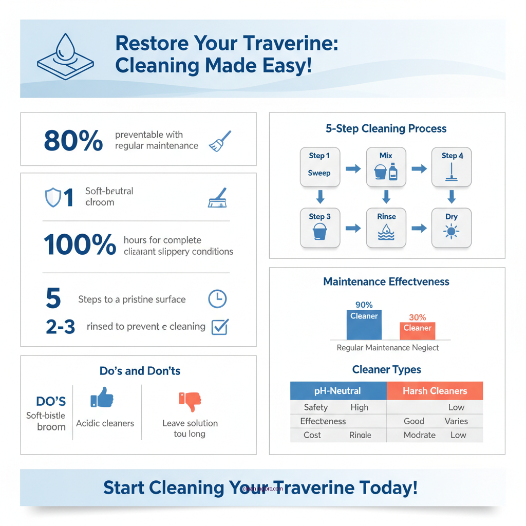 how to clean outdoor travertine - Data Infographic and Statistics