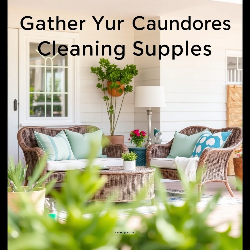 Gather Your Cleaning Supplies - how to clean outdoor wicker furniture