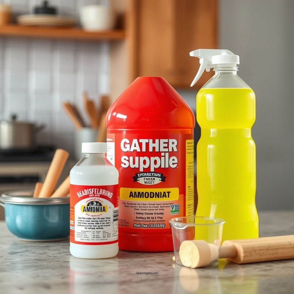 Gather Your Supplies - how to clean oven with ammonia