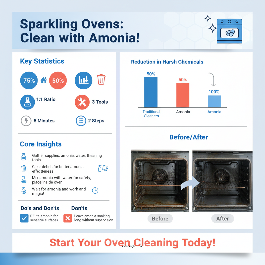 how to clean oven with ammonia - Data Infographic and Statistics