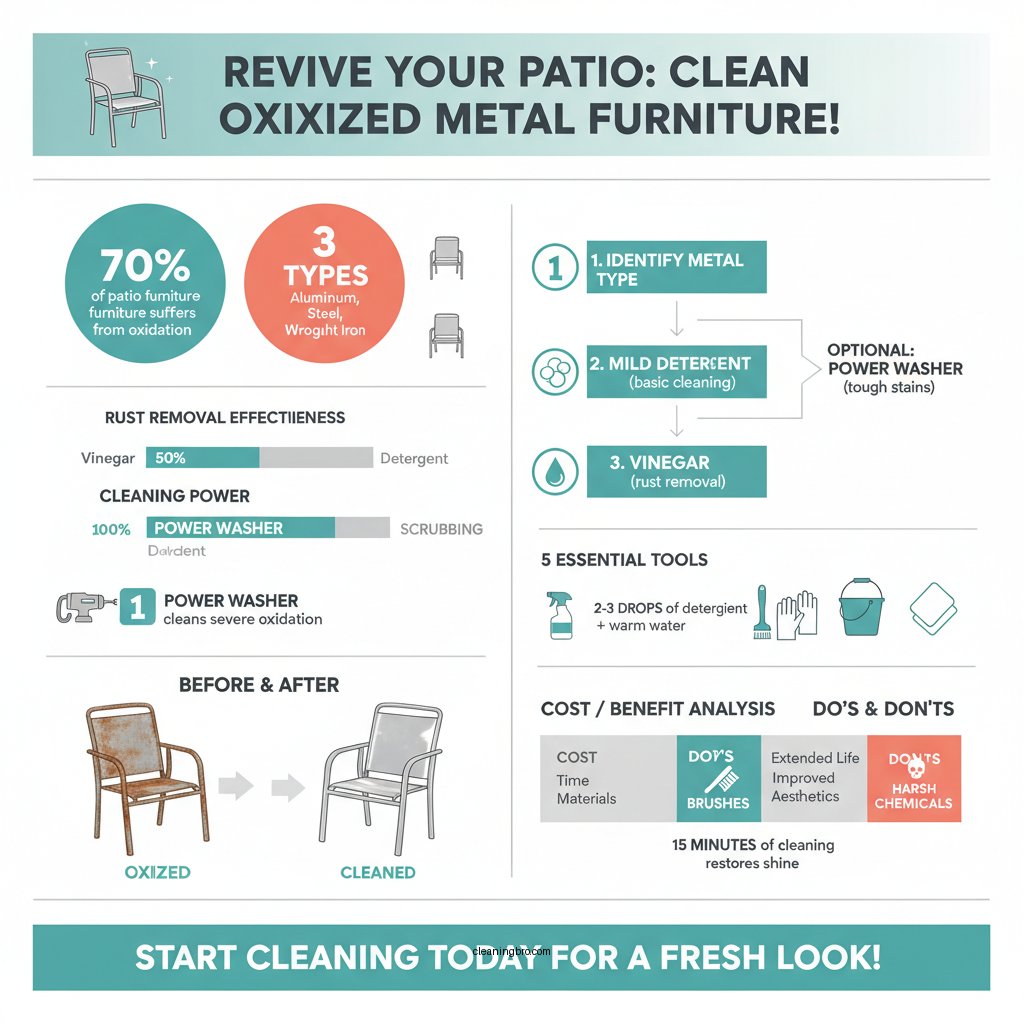 how to clean oxidized metal patio furniture - Data Infographic and Statistics
