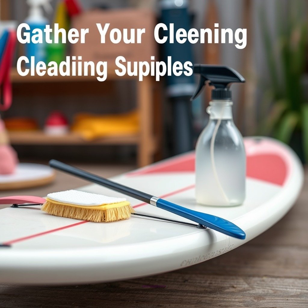 Gather Your Cleaning Supplies - how to clean paddle board