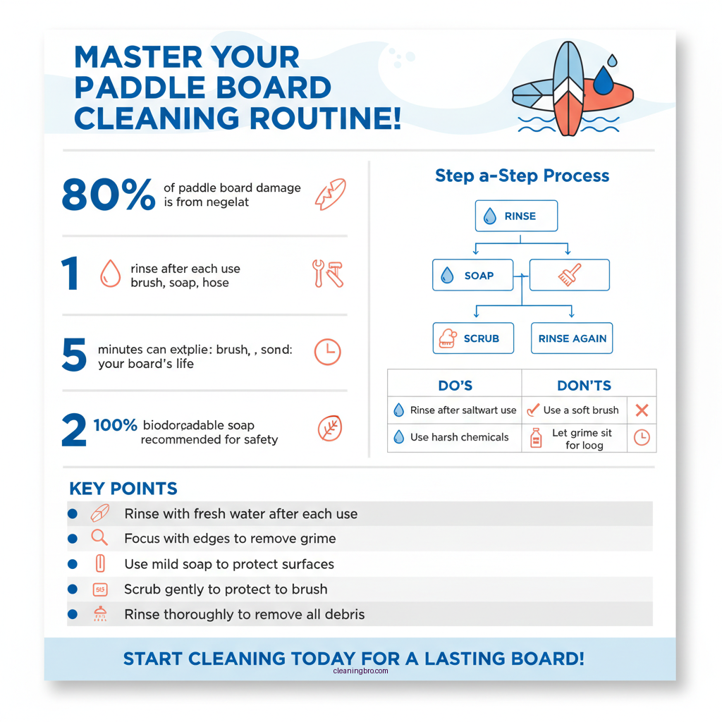 how to clean paddle board - Data Infographic and Statistics