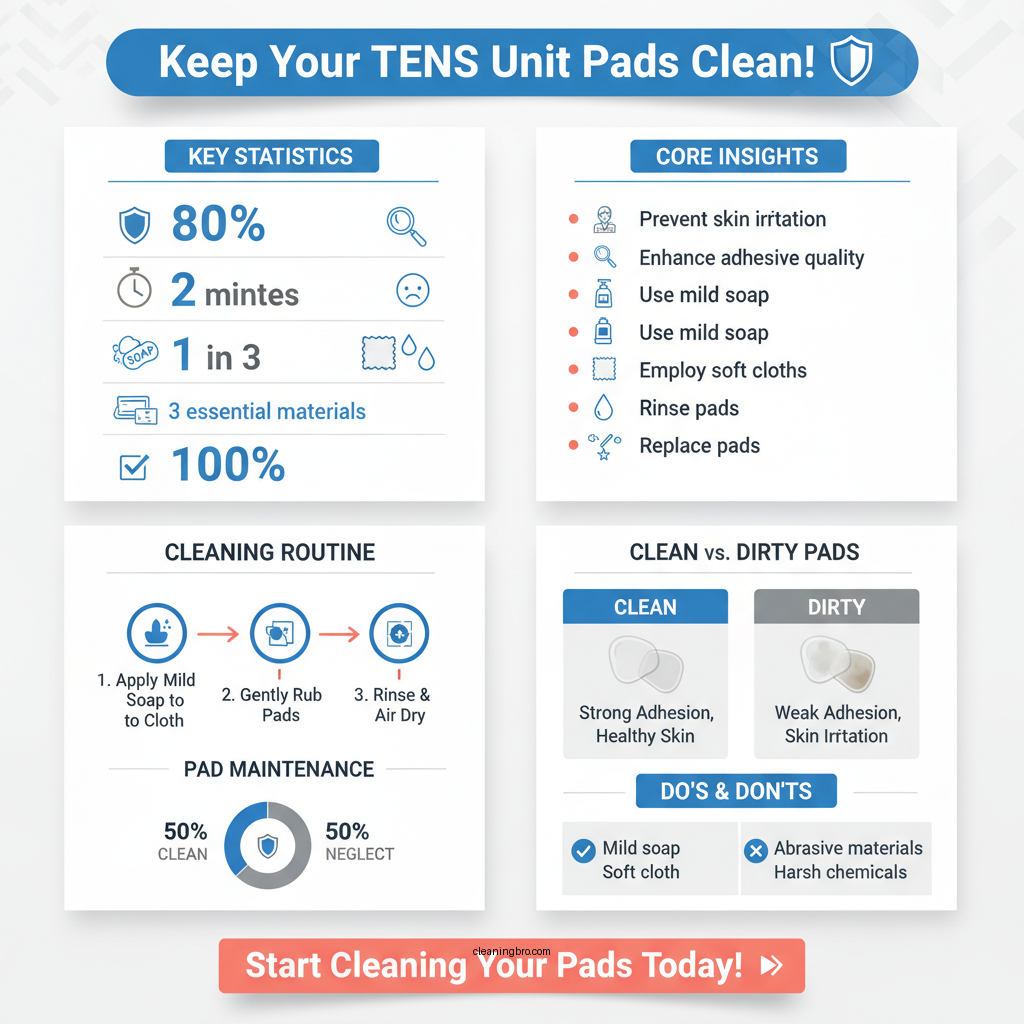 how to clean pads on tens unit - Data Infographic and Statistics