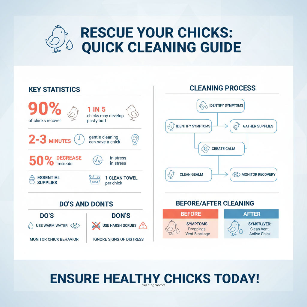 how to clean pasty chicks - Data Infographic and Statistics