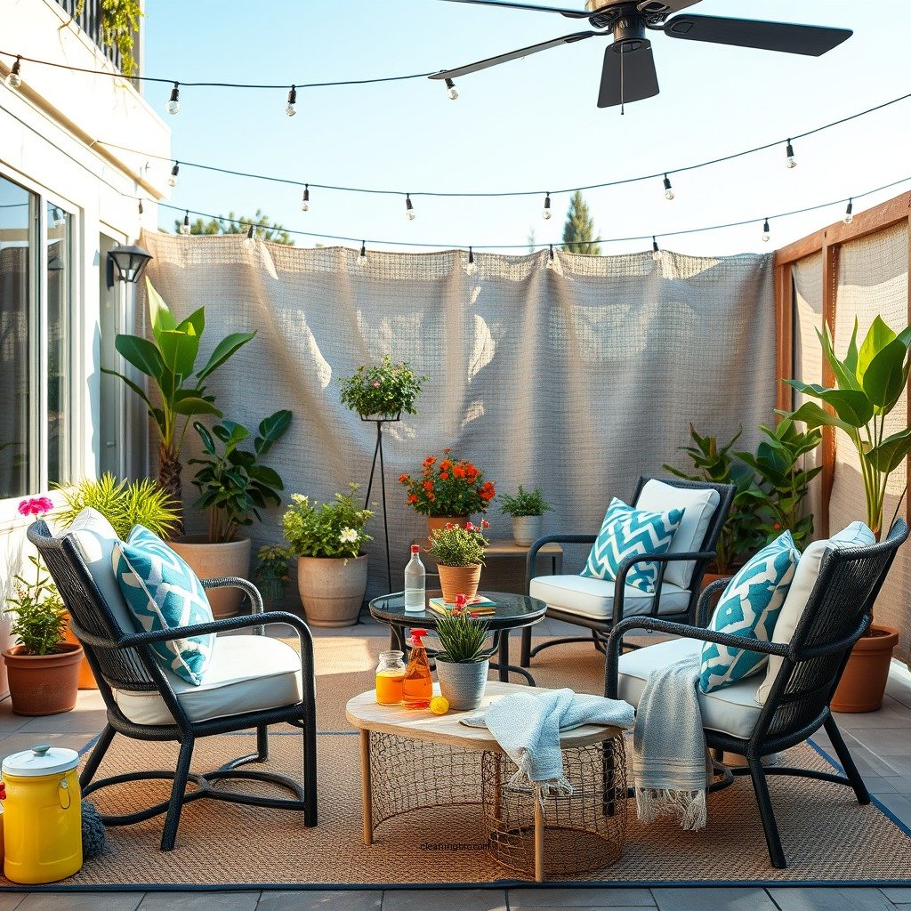 Gather Your Cleaning Supplies - how to clean patio furniture mesh