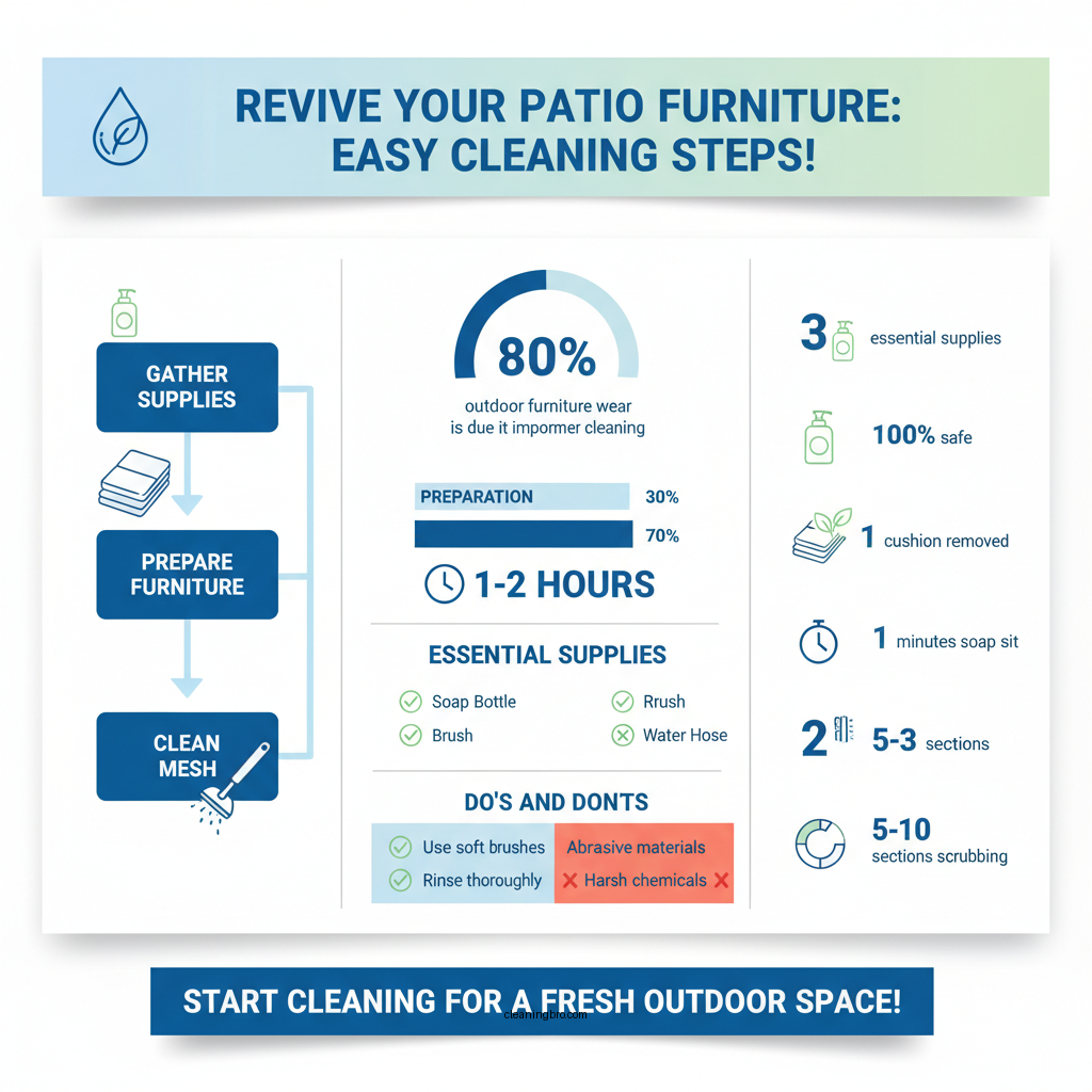 how to clean patio furniture mesh - Data Infographic and Statistics