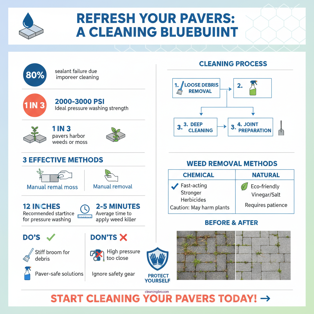 how to clean pavers before sealing - Data Infographic and Statistics