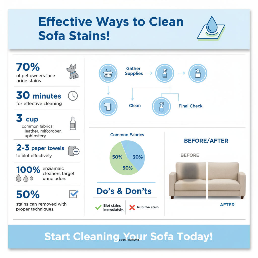 how to clean pee from sofa - Data Infographic and Statistics