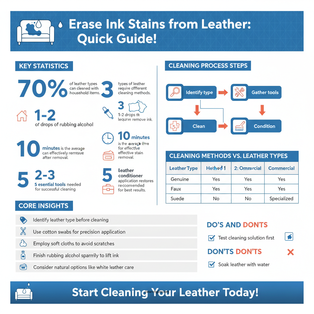 how to clean pen ink off leather - Data Infographic and Statistics