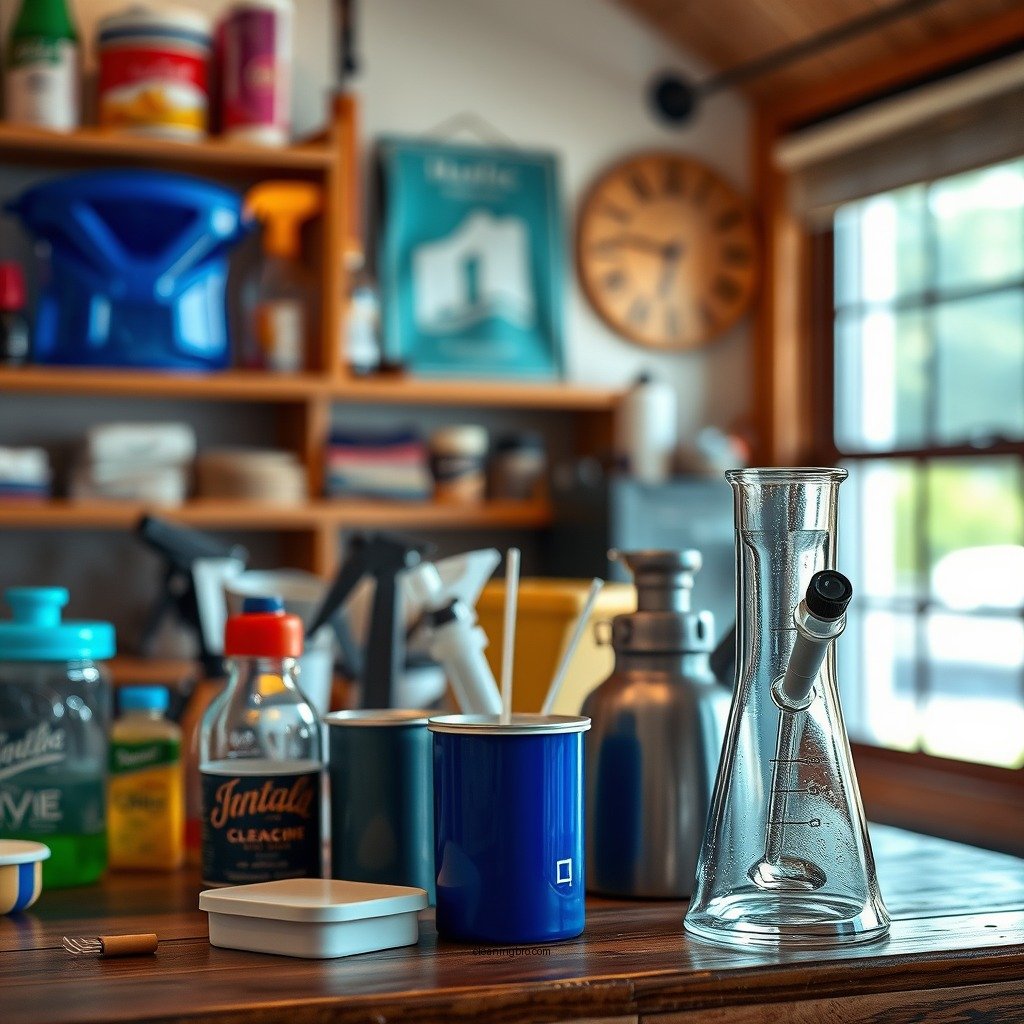 Gather Your Cleaning Supplies - how to clean percolator bongs