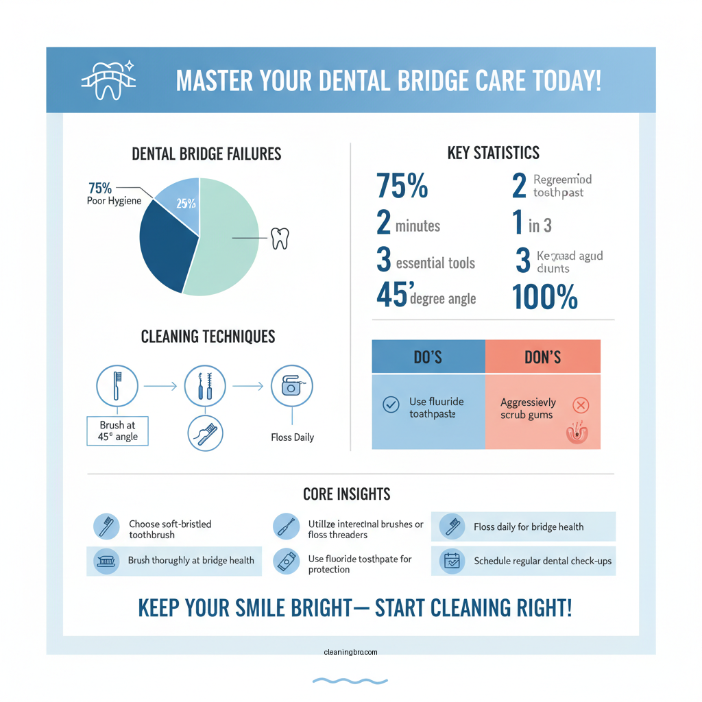how to clean permanent dental bridge - Data Infographic and Statistics