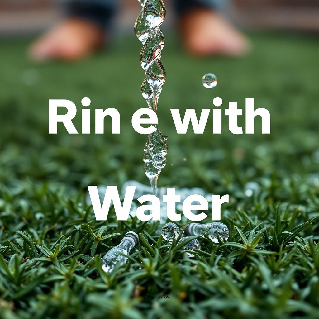 Rinse with Water - how to clean pet turf