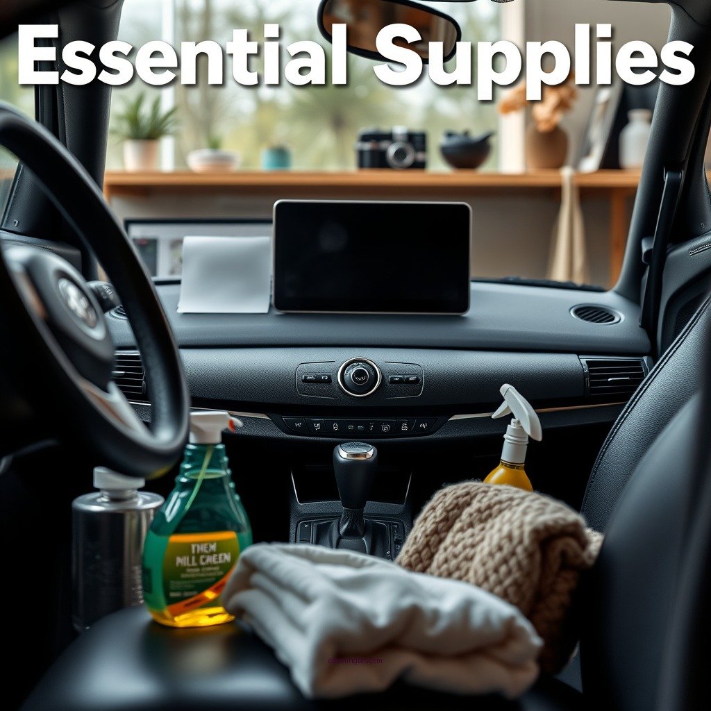 Essential Cleaning Supplies - how to clean piano black car interior