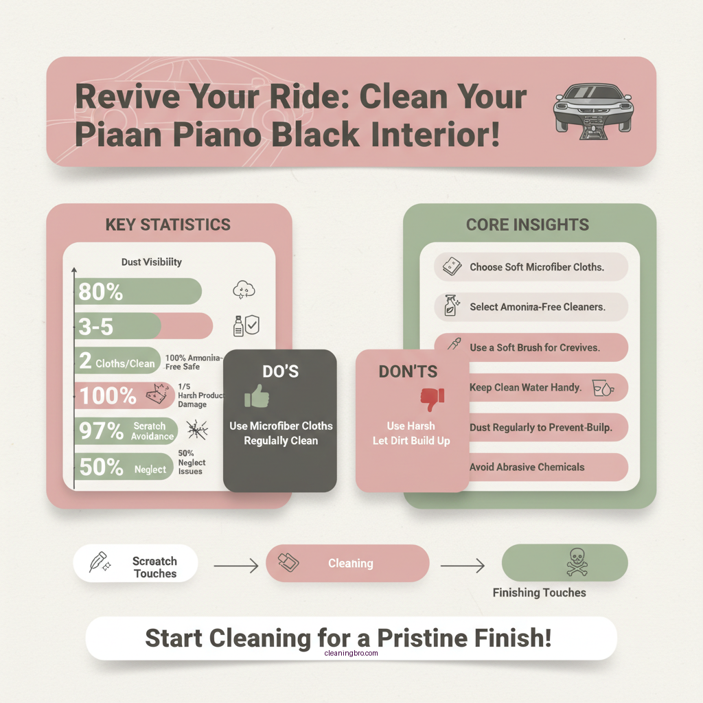 how to clean piano black car interior - Data Infographic and Statistics