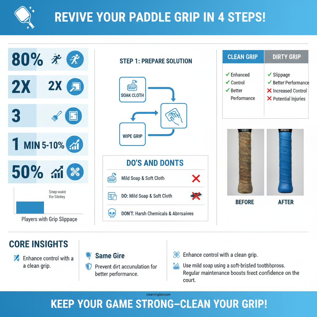 how to clean pickleball paddle grip - Data Infographic and Statistics