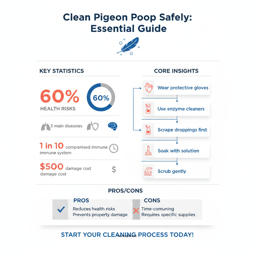 how to clean pigeon poop - Data Infographic and Statistics