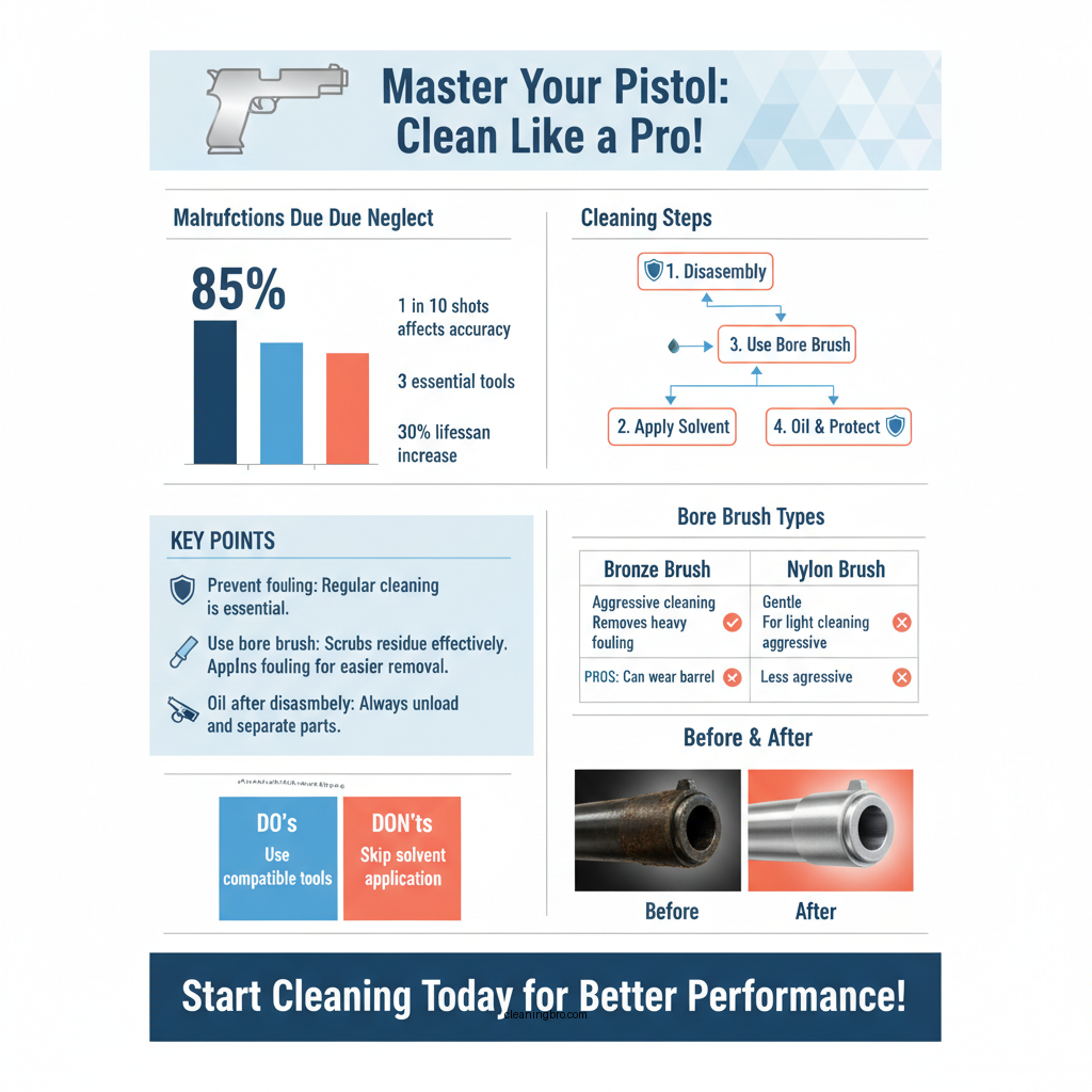 how to clean pistol barrel - Data Infographic and Statistics