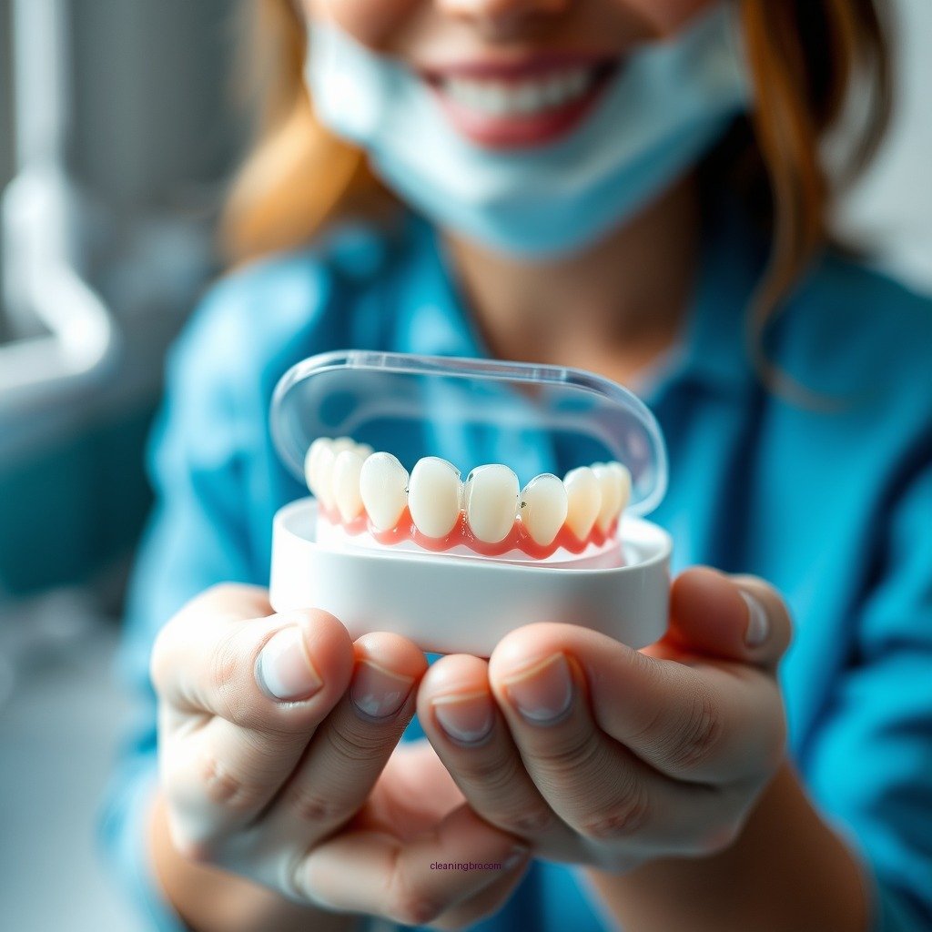 Daily Cleaning Routine - how to clean plaque off dentures