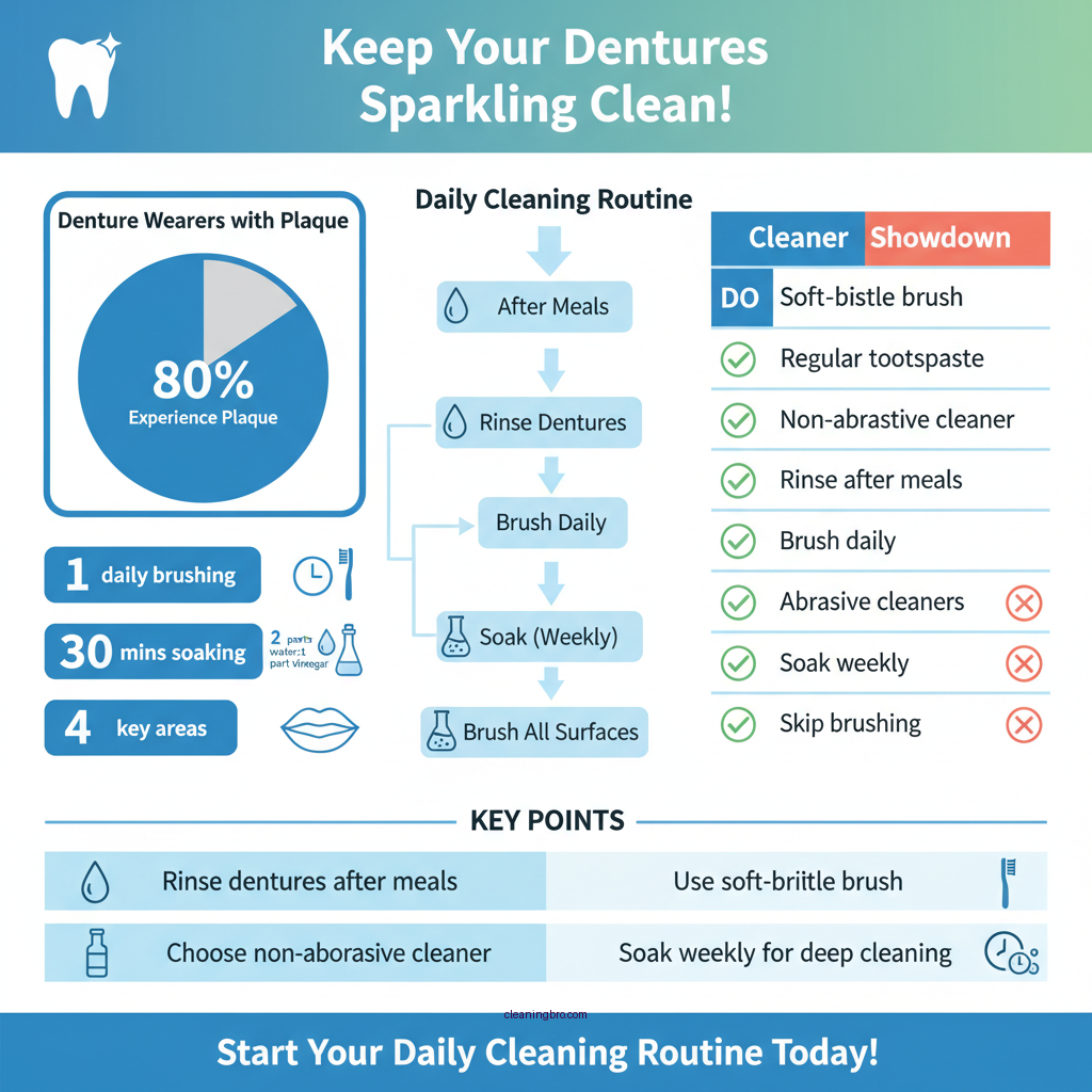 how to clean plaque off dentures - Data Infographic and Statistics