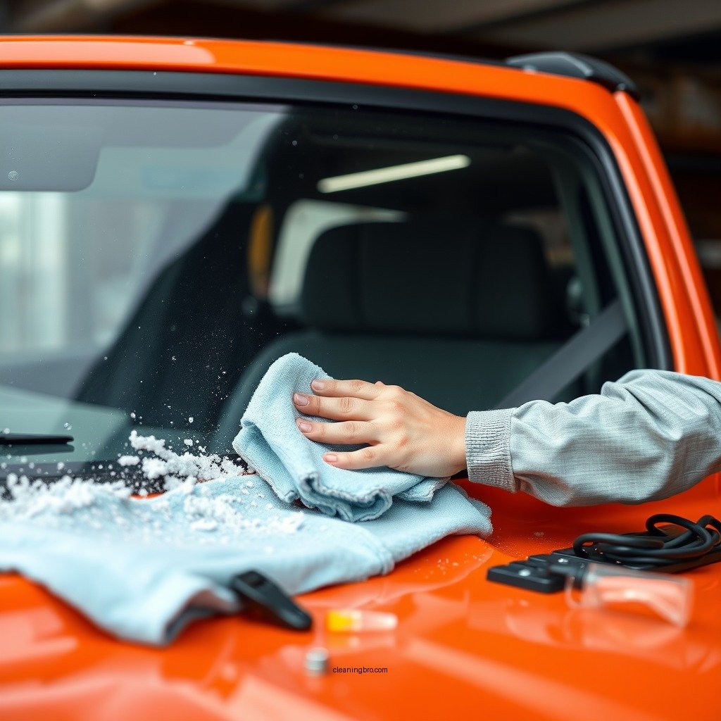 Preparing the Cleaning Area - how to clean plastic windows on jeep