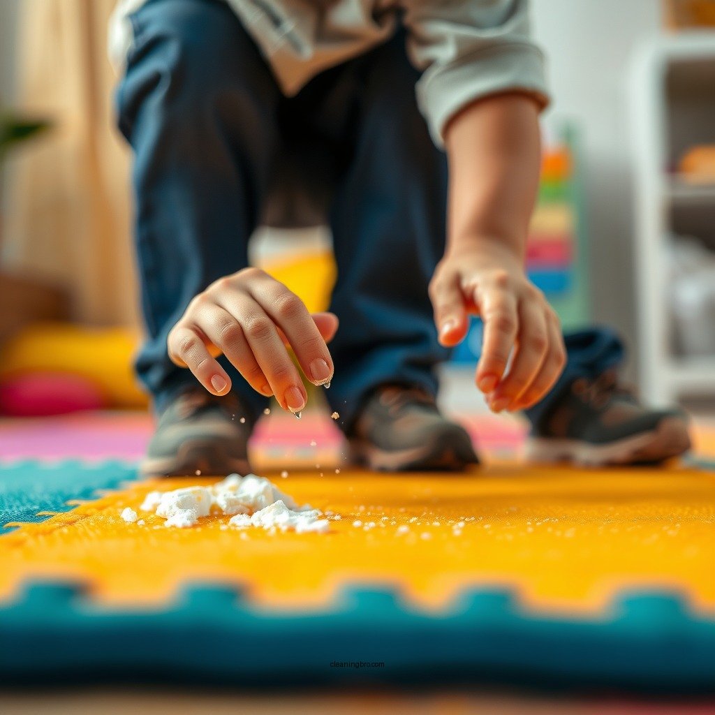 Step-by-Step Cleaning Process - how to clean play mats