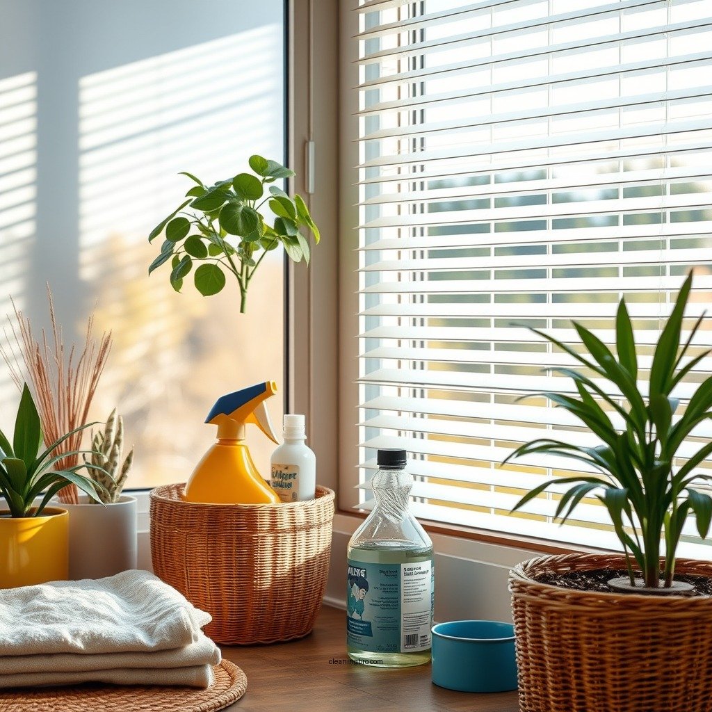 Gather Your Cleaning Supplies - how to clean pleated blinds