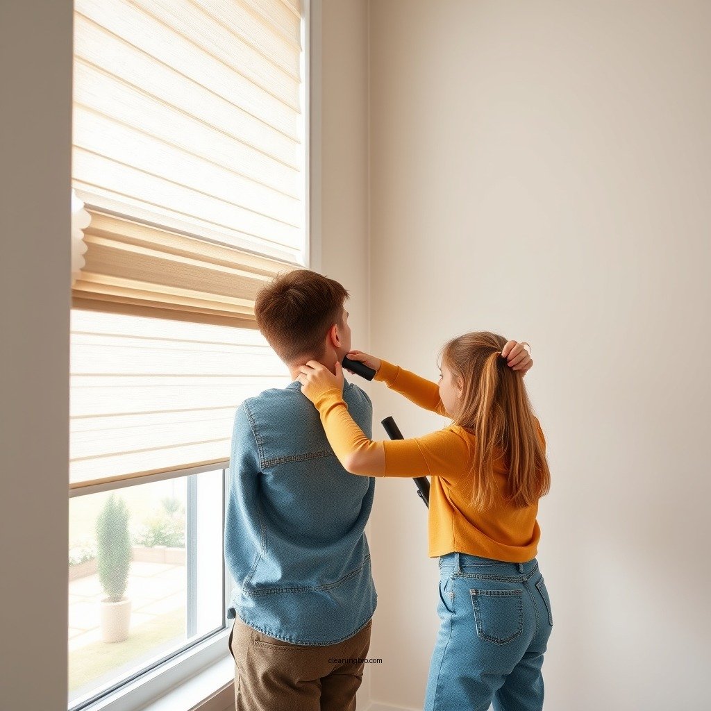 Dusting and Vacuuming - how to clean pleated fabric window shades