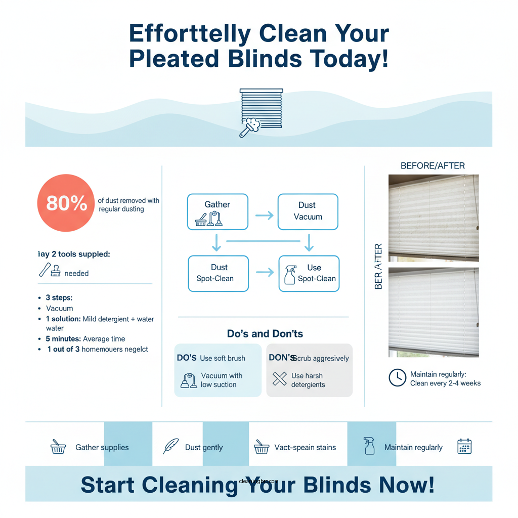 how to clean pleated window blinds - Data Infographic and Statistics