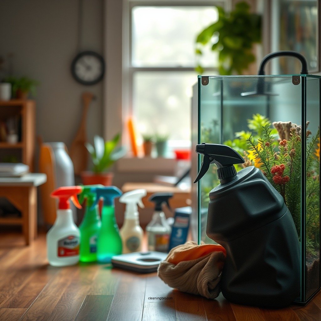 Gather Your Cleaning Supplies - how to clean plexiglass aquarium