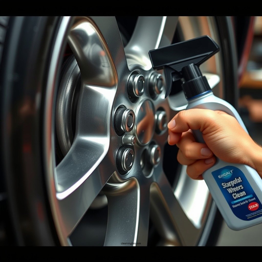 Apply the Wheel Cleaner - how to clean polished wheels