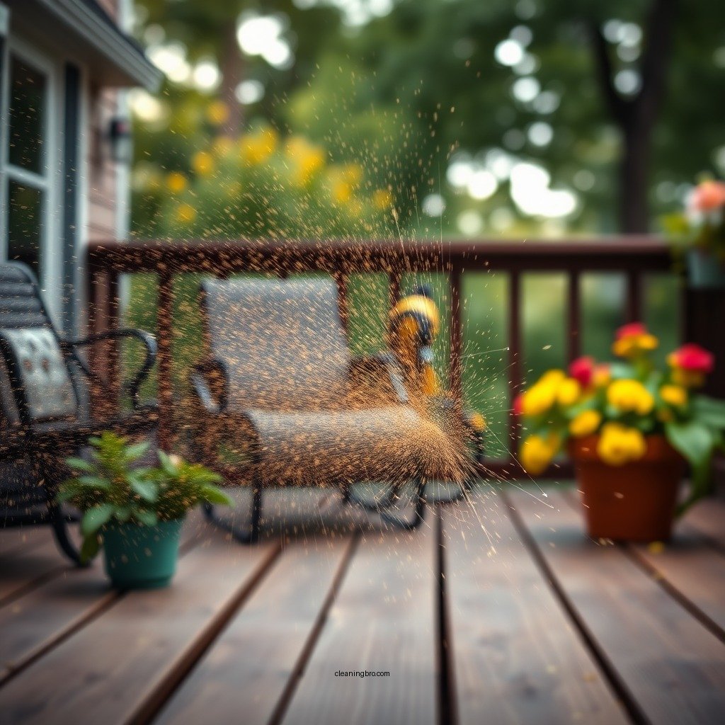 Sweep Away Loose Pollen - how to clean pollen off a deck