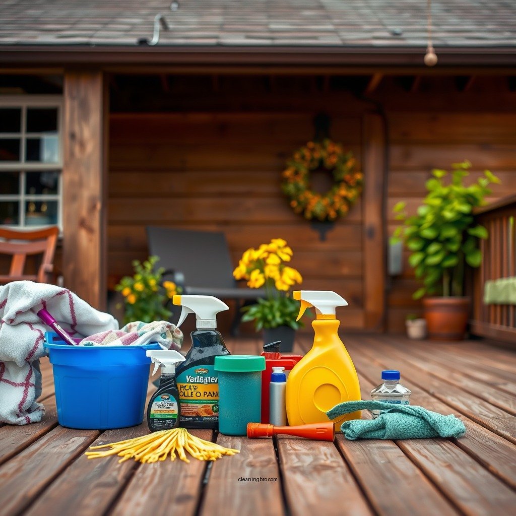 Gather Your Cleaning Supplies - how to clean pollen off deck