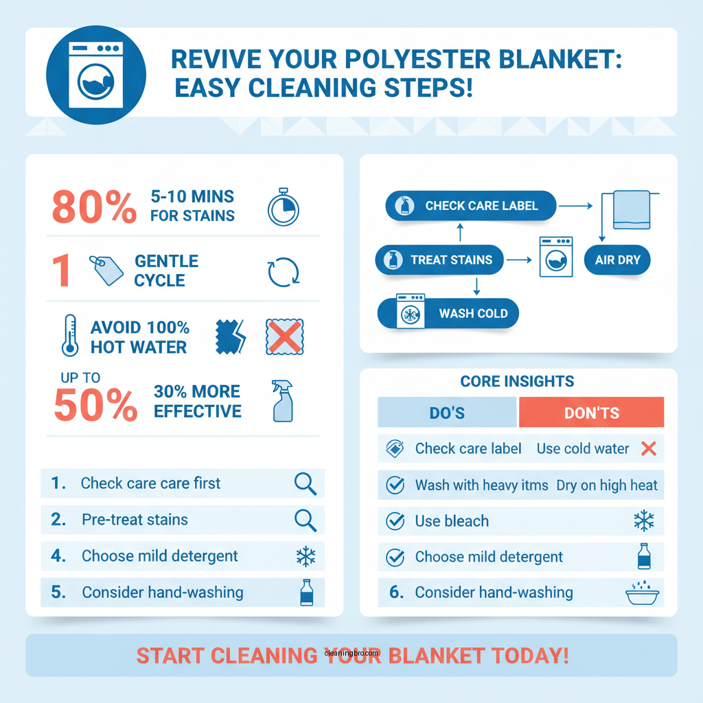 how to clean polyester blanket - Data Infographic and Statistics