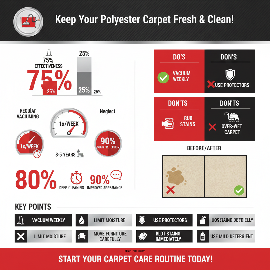 how to clean polyester carpet - Data Infographic and Statistics