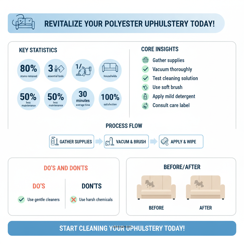 how to clean polyester upholstery - Data Infographic and Statistics