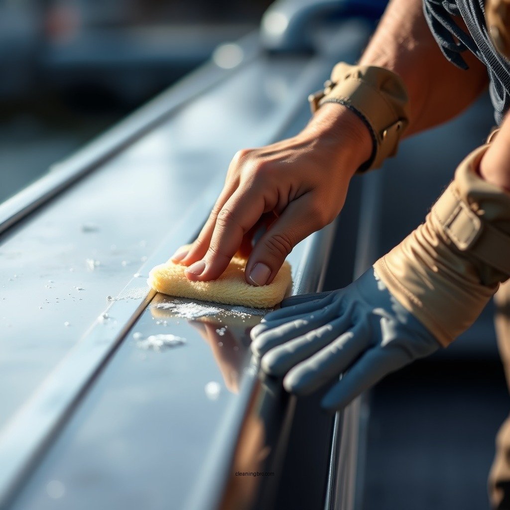 Step-by-Step Cleaning Process - how to clean pontoon boat aluminum