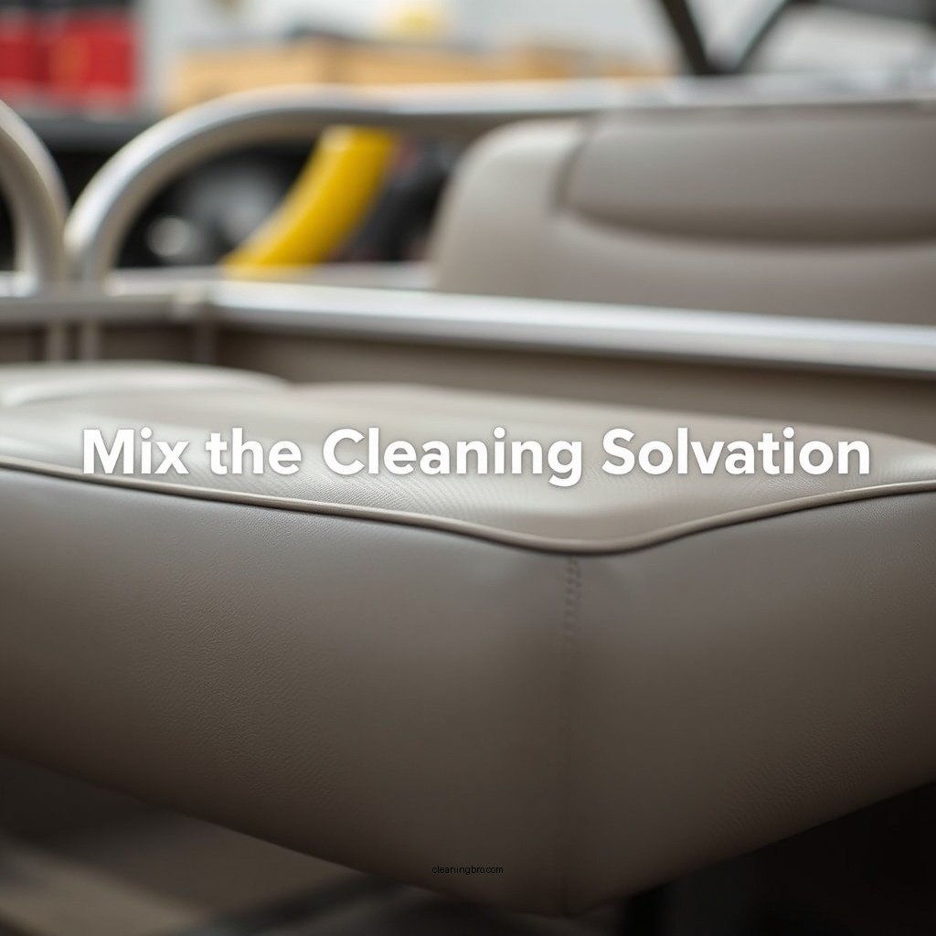 Mix the Cleaning Solution - how to clean pontoon boat seats