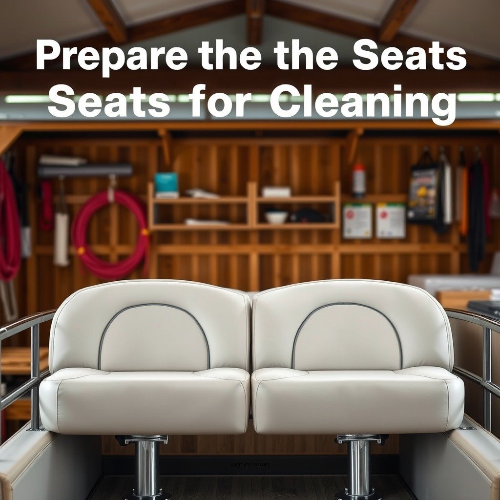 Prepare the Seats for Cleaning - how to clean pontoon boat seats