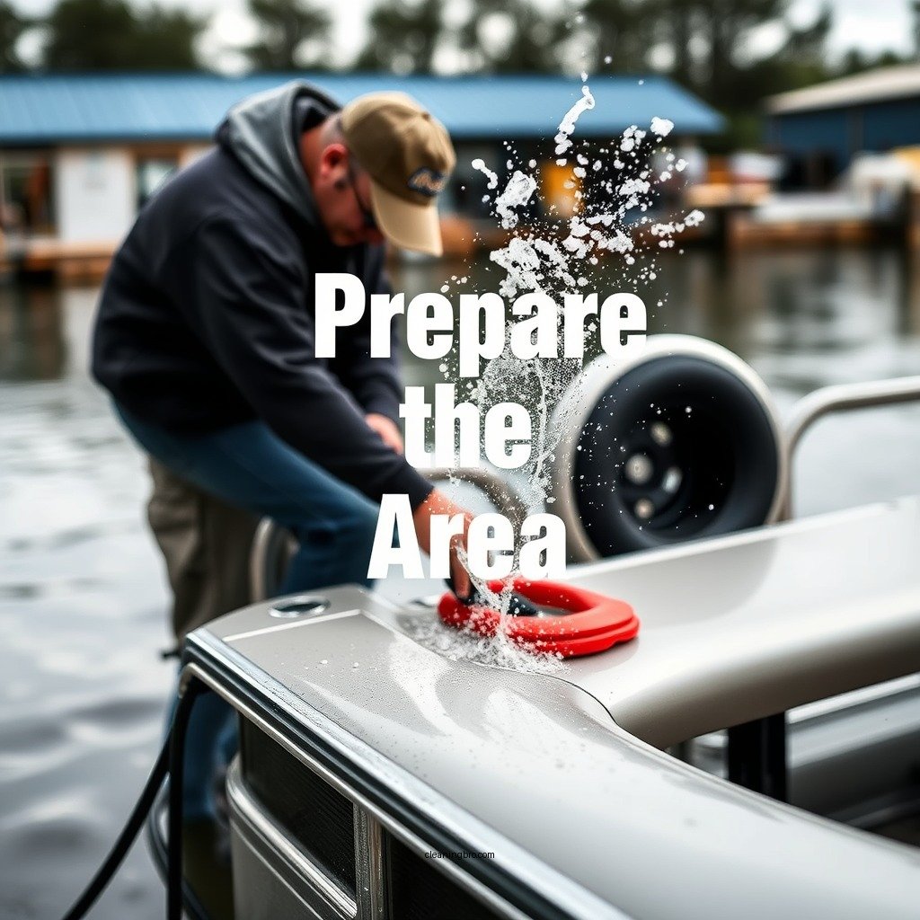 Prepare the Area - how to clean pontoon tubes