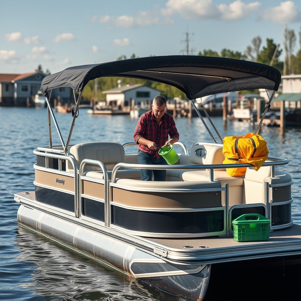 Gather Your Cleaning Supplies - how to clean pontoons on a pontoon boat