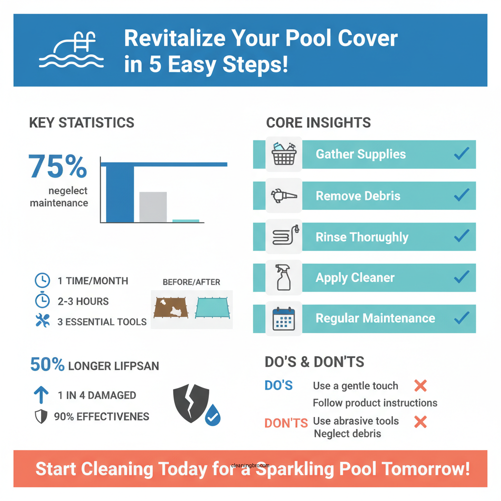 how to clean pool cover - Data Infographic and Statistics