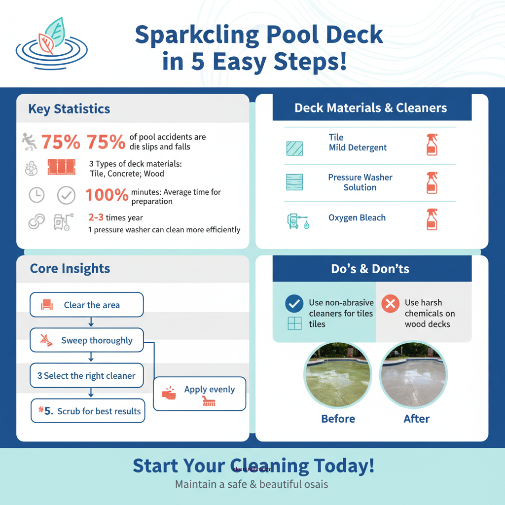 how to clean pool deck - Data Infographic and Statistics