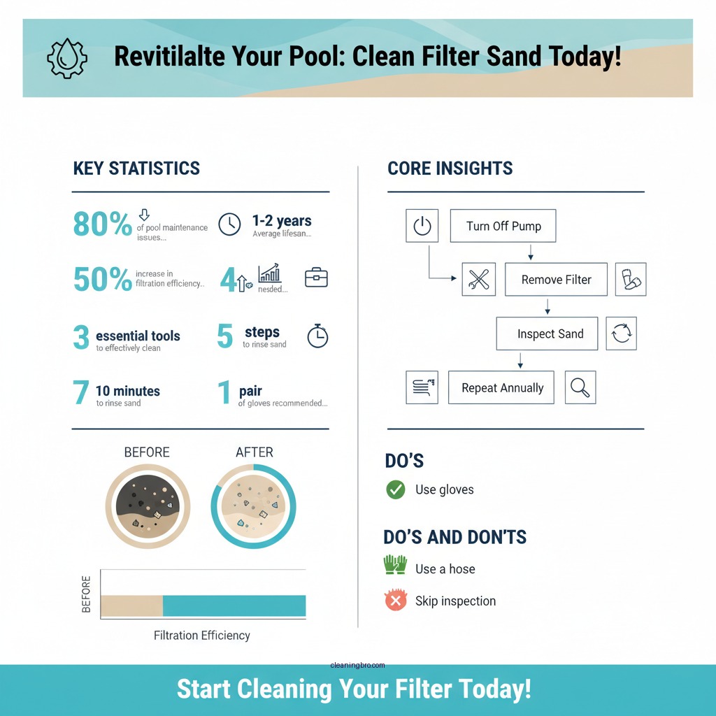 how to clean pool filter sand - Data Infographic and Statistics